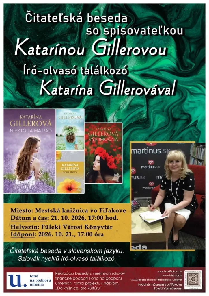 Čitateľská beseda s Katarínou Gillerovou